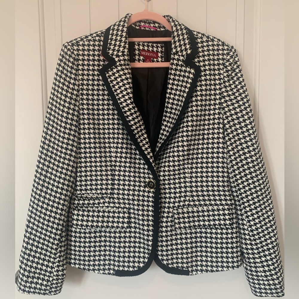 Houndstooth blazer